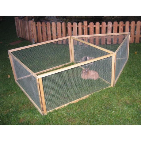KERBL - Enclos extérieur pour rongeurs -  Vario Bois -  Grillage fin - Dimensions 120x120x59cm