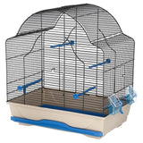 Cage pour oiseaux - KERBL - Daisy - 56 x 36,5 x 62 cm - Beige et bleu