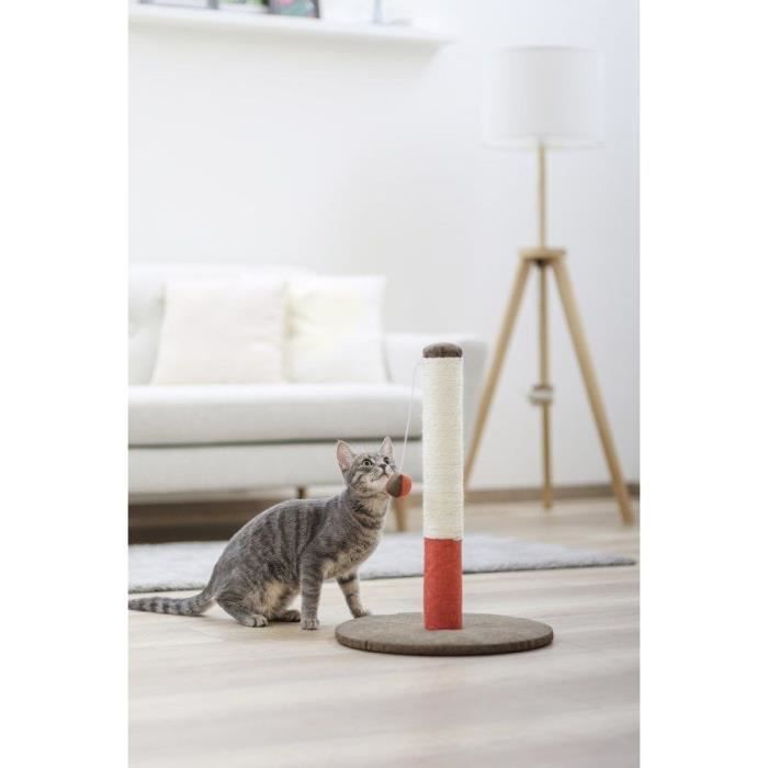 KERBL - Poteau griffoir pour chat - Tronc   - 50cm - OPAL BASIC - Bordeaux/marron - Sisal