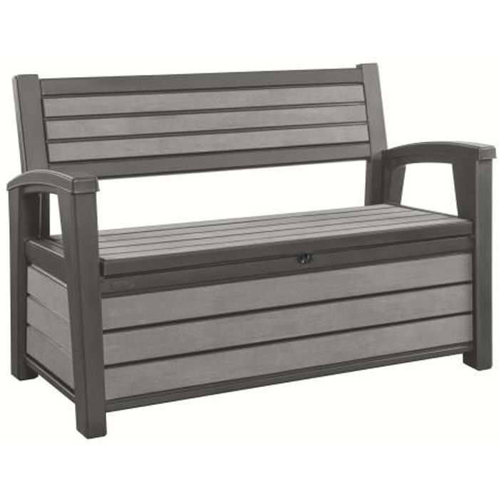 KETER - Hudson garden bench with storage - Anthracite - water resistant