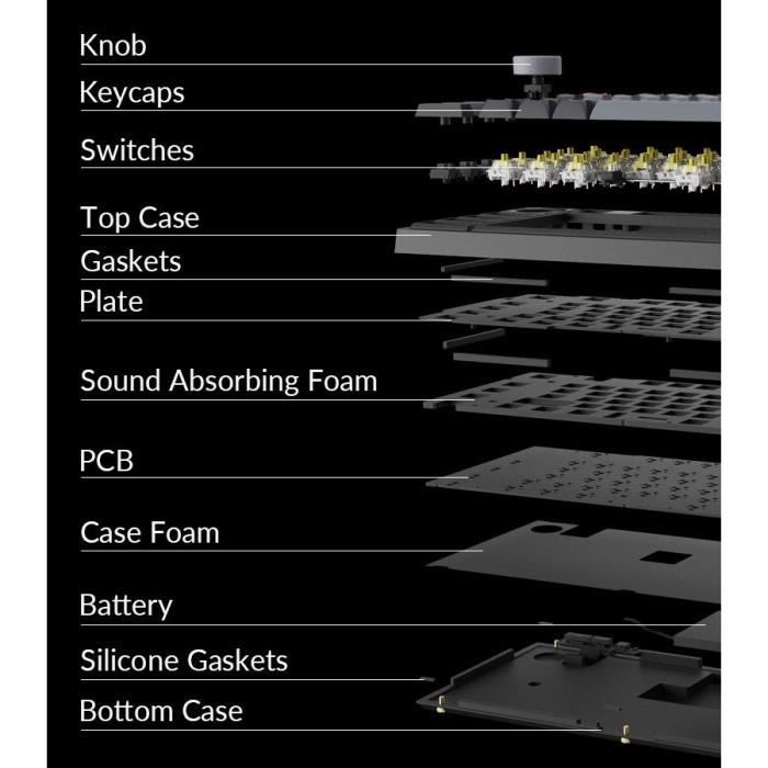 Clavier mécanique gamer - Switch mécanique Red - KEYCHRON Q3 Pro SE - ANSI - Rétroéclairage RGB