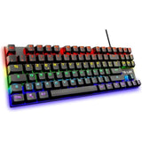 Clavier Gamer - The G-Lab - KEYZ MERCURY TKL - MÈcanique (Switch Rouge) - Rainbow - Filaire - Azerty - Noir