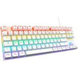 Clavier Gamer - The G-Lab - KEYZ MERCURY TKL - Mécanique (Switch Rouge) - Rainbow - Blanc