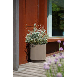 Vase cylindre - CAPI EUROPE - Groove NL - 36 x 38 cm - Beige