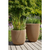 Pot boule - CAPI EUROPE - Groove NL - 35 x 34 cm - Beige