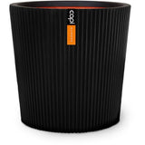 Vase conique - CAPI EUROPE - Groove NL - 36 x 34 - Noir