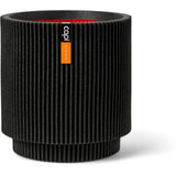 Vase cylindre - CAPI EUROPE - Groove NL - 36 x 38 cm - Noir