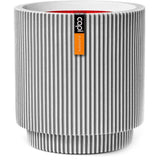 Vase cylindre - CAPI EUROPE - Groove NL - 36 x 38 cm - Ivoire