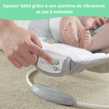 INGENUITY Transat pour bébé-Morrison- Arche avec jouets d'éveil amovible, 8 Mélodies, Vibrations apaisantes, cadeau bébé