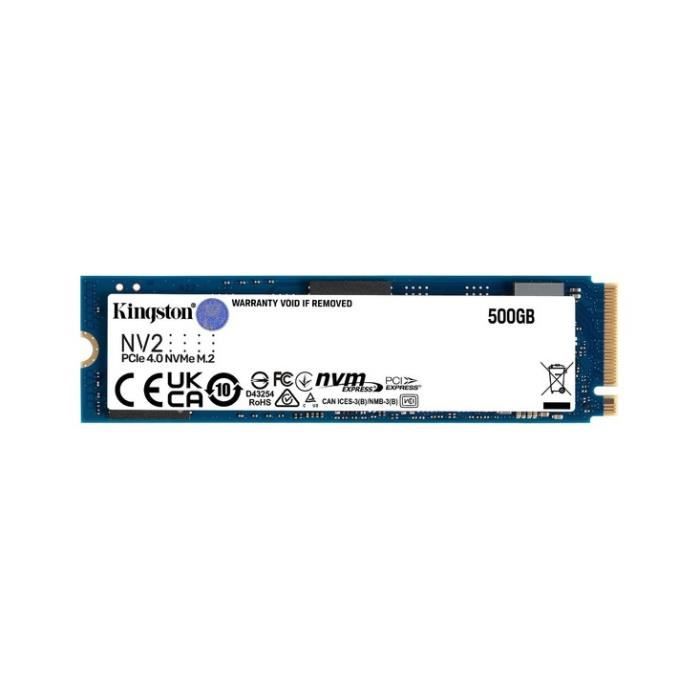 KINGSTON TECHNOLOGY Hard Drive - SSD NV2 - 500GB internal - M.2 2280 PCIe 4.0 NVMe - Blue