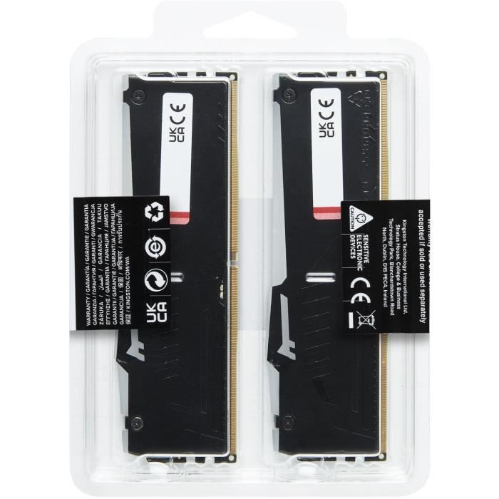 Mémoire DDR5 - KINGSTON - FURY Beast RGB EXPO - 32 Go (2 x 16 Go) - 6000 Mhz - CL30