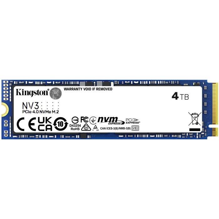 KINGSTON - NV3 - SSD Interne - 4 To - PCIe 4.0 NVMe M.2 2280