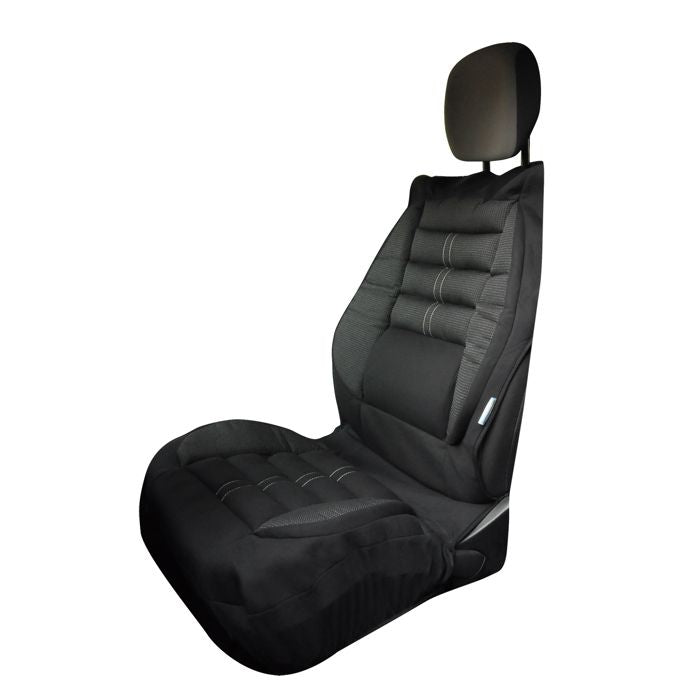 Couvre-siege - KINE TRAVEL - Confort intégral - Noir - Compatible airbags - Mousse haute qualité