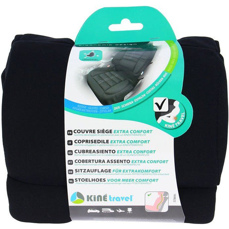 Couvre-siege - KINE TRAVEL - Confort intégral - Noir - Compatible airbags - Mousse haute qualité
