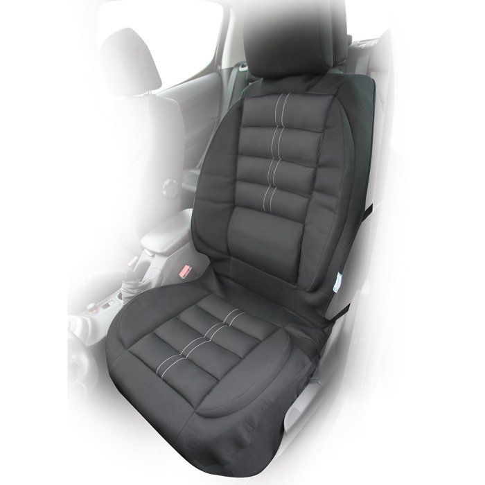 Couvre-siege - KINE TRAVEL - Confort intégral - Noir - Compatible airbags - Mousse haute qualité
