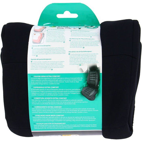 Couvre-siege - KINE TRAVEL - Confort intégral - Noir - Compatible airbags - Mousse haute qualité