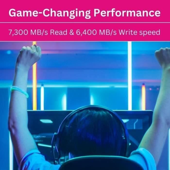 SSD - KIOXIA - EXCERIA PRO - 1 To, M.2, 7300 Mo/s lecture, 6400 Mo/s écriture, pour ordinateur portable