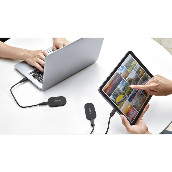 Disque dur SSD externe - Kioxia - EXCERIA Plus G2 Portable SSD - 500 G - USB 3.2 Gen 2 / USB 3.2 Gen 1 / USB 2.0