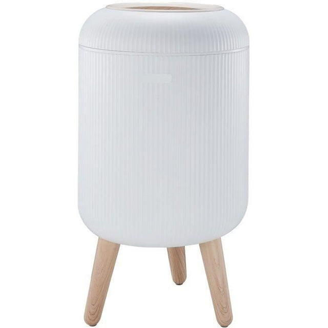 Poubelle sur Pied - LIMO - 9 L - Blanc & Bois Design - Kitchen Move