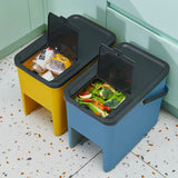Lot de 3 Poubelles de Tri Empilables en Plastique BERGEN - 20L - Coloris Jaune, Vert & Bleu - KITCHEN MOVE