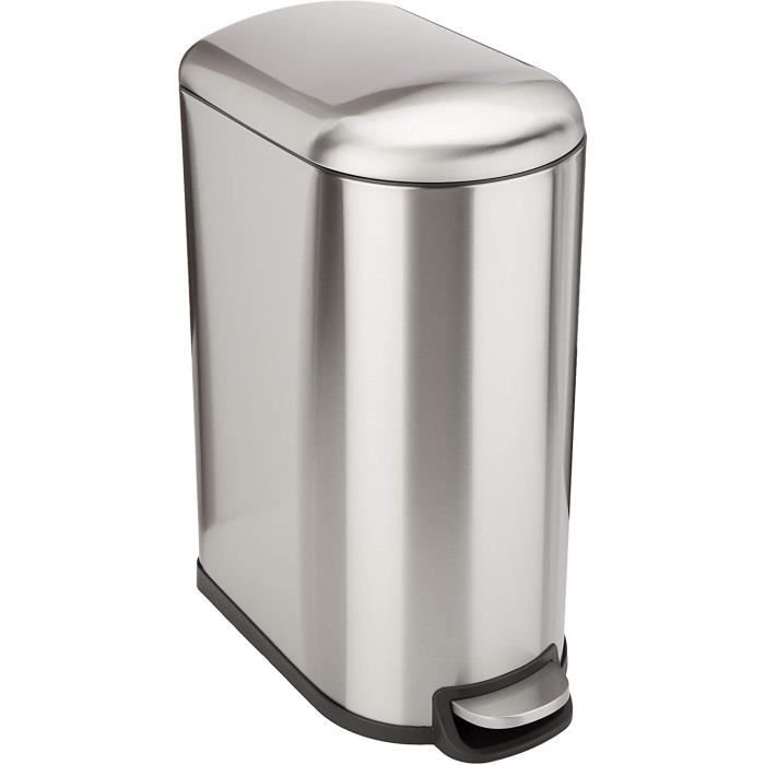 Poubelle de Cuisine a Pédale - FULLER -  40 L - Acier