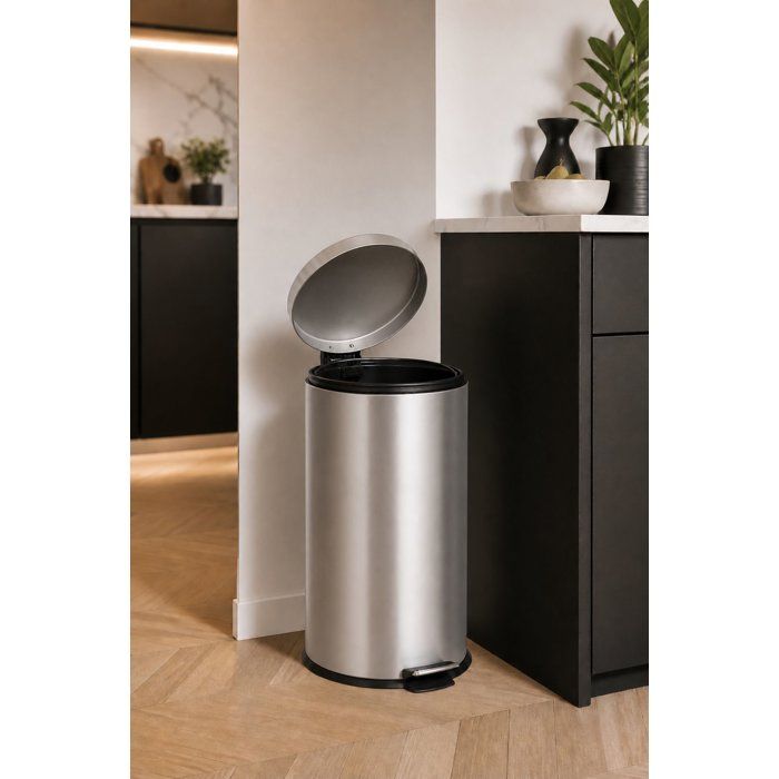 Poubelle de Cuisine a Pédale - URBAN - 30 L - Inox Brossé - Kitchen Move