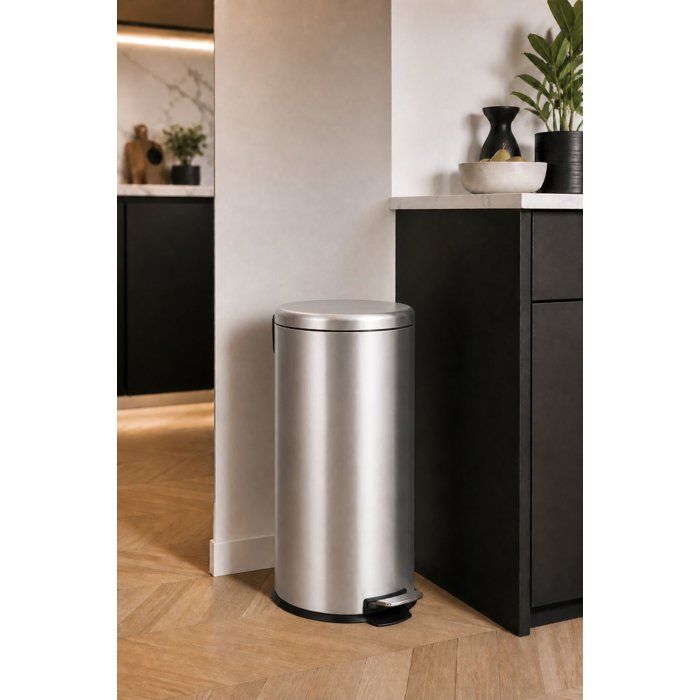 Poubelle de Cuisine a Pédale - URBAN - 30 L - Inox Brossé - Kitchen Move