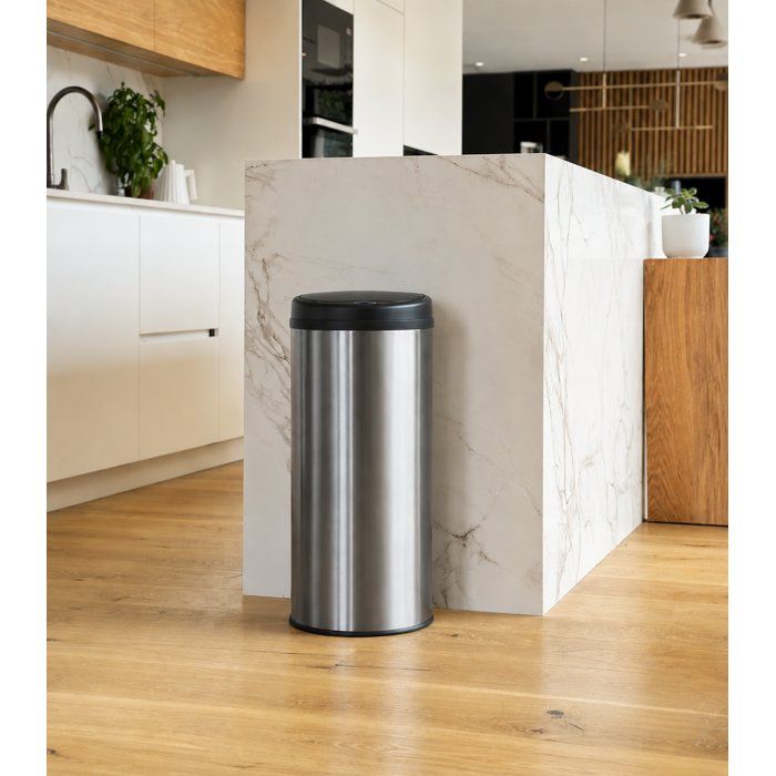 KITCHEN MOVE Poubelle de cuisine automatique - Inox - Argent - 50L ARTIC