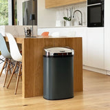 MAJESTIC - Poubelle de Cuisine Automatique - KITCHEN MOVE - 58 L - Inox Gris Mat