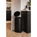 Poubelle de Cuisine a Pédale - URBAN - 30 L - Acier Noir - Kitchen Move