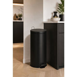 Poubelle de Cuisine a Pédale - URBAN - 30 L - Acier Noir - Kitchen Move