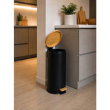 Poubelle de Cuisine a Pédale - FOREST - 30 L - Noir Mat - Kitchen Move