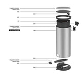 Poubelle de Cuisine a Pédale -  FOREST - 30 L - Blanc Mat - Kitchen Move