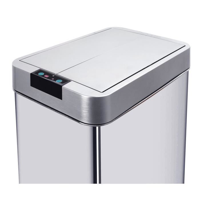 Poubelle Automatique SILVERLAKE - 70 L - Inox Brossé - Kitchen Move