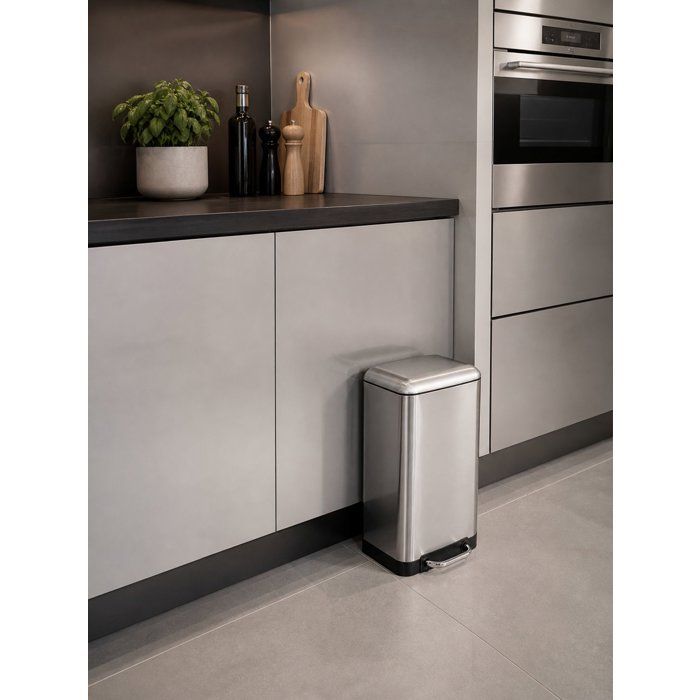 Poubelle de Cuisine a Pédale - GREENWICH - 30 L - Inox Brossé - Kitchen Move