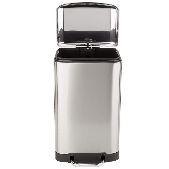 Poubelle de Cuisine a Pédale - GREENWICH - 30 L - Inox Brossé - Kitchen Move