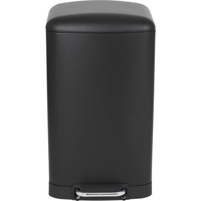 Poubelle de Cuisine a Pédale - GREENWICH - 40 L -  Acier Noir Mat - Kitchen Move