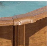 Piscine hors sol acier ronde imitation bois - GRE - Pacific - Diametre 4,80m - Filtre a sable et échelle inclus