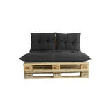Kit palette classic - Matelas ardoise + 2 coussins dossier - JARDIN PRIVE