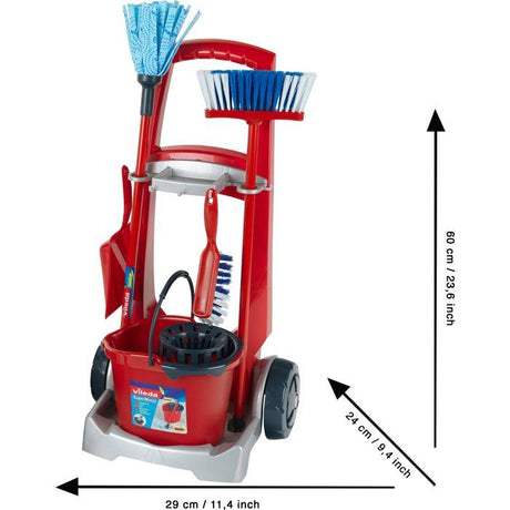 KLEIN - Chariot de ménage Vileda avec aspirateur électronique