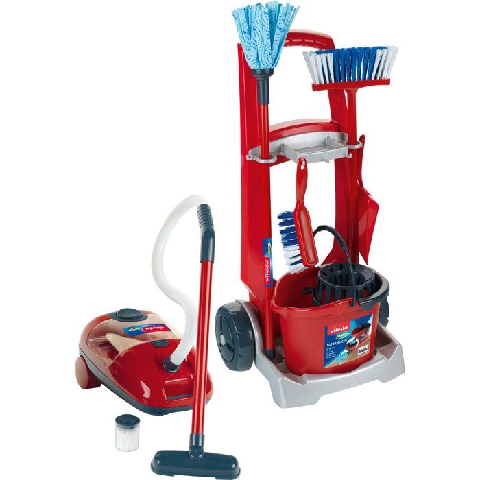 KLEIN - Chariot de ménage Vileda avec aspirateur électronique