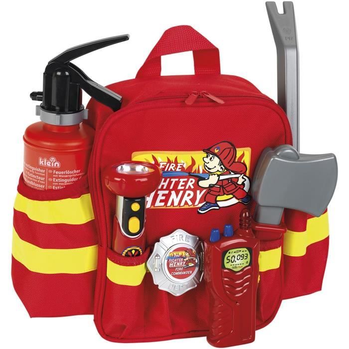 Firefighter backpack with 6 accessories including 1 flashlight with light function - KLEIN - 8900