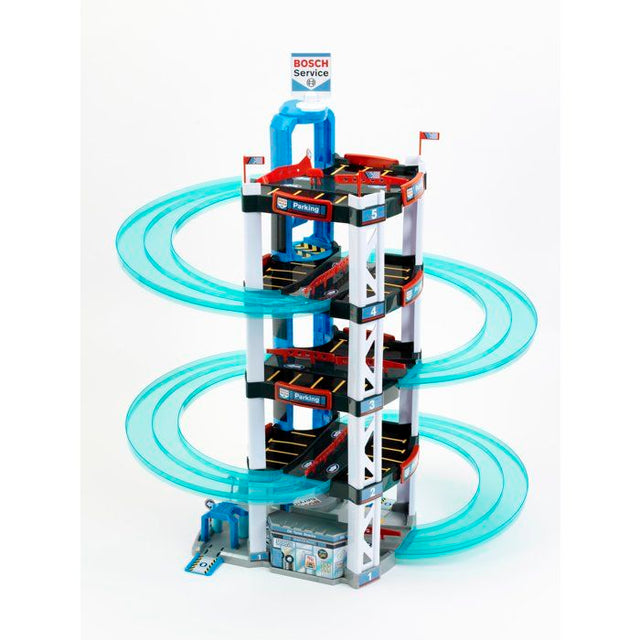 Garage Bosch 5 niveaux - KLEIN - Ascenseur, station-service et station de lavage - 2 petites voitures incluses