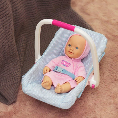 Porte-poupée rigide Princess Coralie - KLEIN - Pour poupées de 35 a 45 cm - Poignée a 3 positions - Coloris Aléatoire Rose ou Bleu