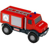 Camion de pompier tout-terrain - KLEIN - 3600 - Mercedes Unimog - Roues souples et hayon arrière ouvrable - Échelle 1:24 - Dès 3 ans