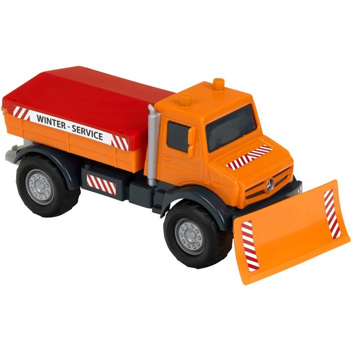 Camion chasse-neige saleur - KLEIN - 3801 - Mercedes Unimog - Roues souples et benne basculante - Échelle 1:24 - Dès 3 ans