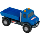 Camion-benne tout-terrain - KLEIN - 3802 - Mercedes Unimog - Roues souples et benne basculante - Échelle 1:24 - Dès 3 ans