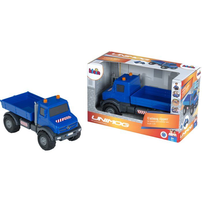Camion-benne tout-terrain - KLEIN - 3802 - Mercedes Unimog - Roues souples et benne basculante - Échelle 1:24 - Dès 3 ans