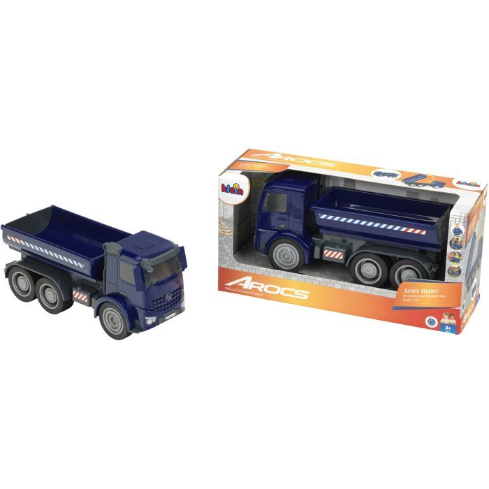 Camion-benne - KLEIN - 3803 - Mercedes Arocs - Roues souples et grande benne basculante, trappe - Échelle 1:24 - Des 3 ans