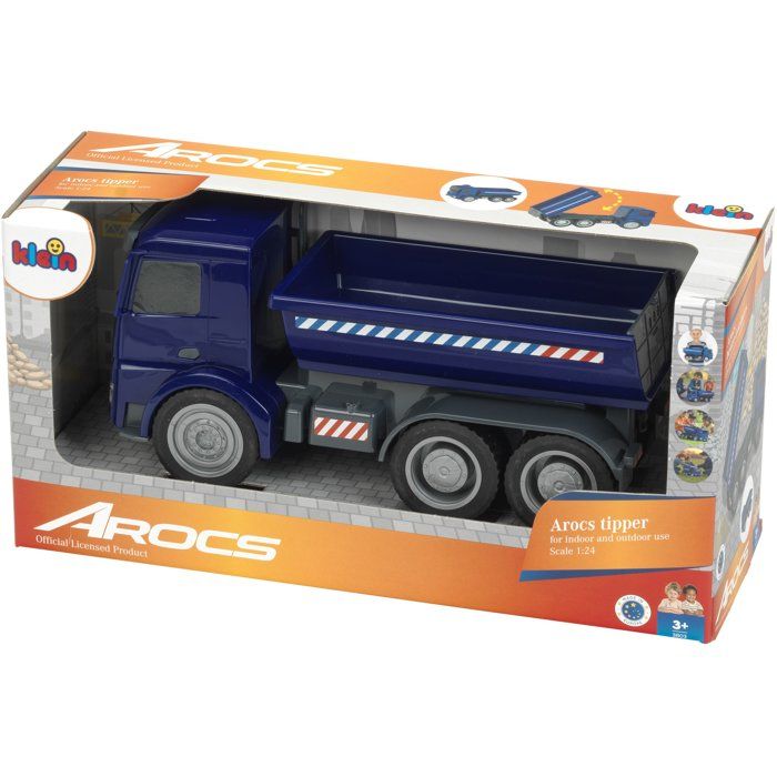 Camion-benne - KLEIN - 3803 - Mercedes Arocs - Roues souples et grande benne basculante, trappe - Échelle 1:24 - Des 3 ans